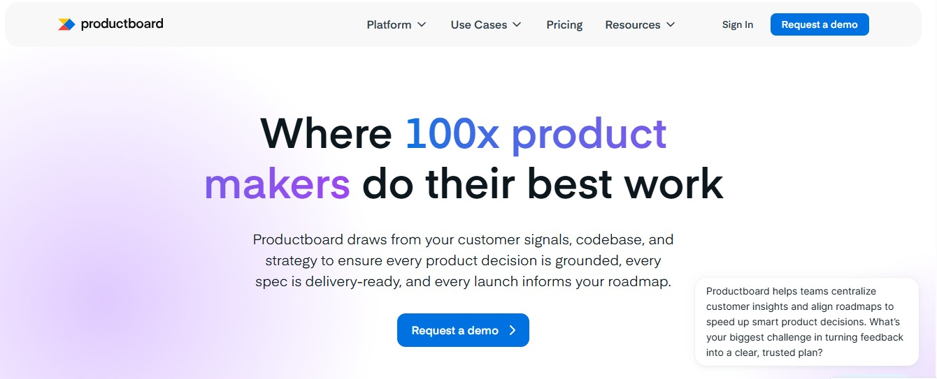 Productboard homepage