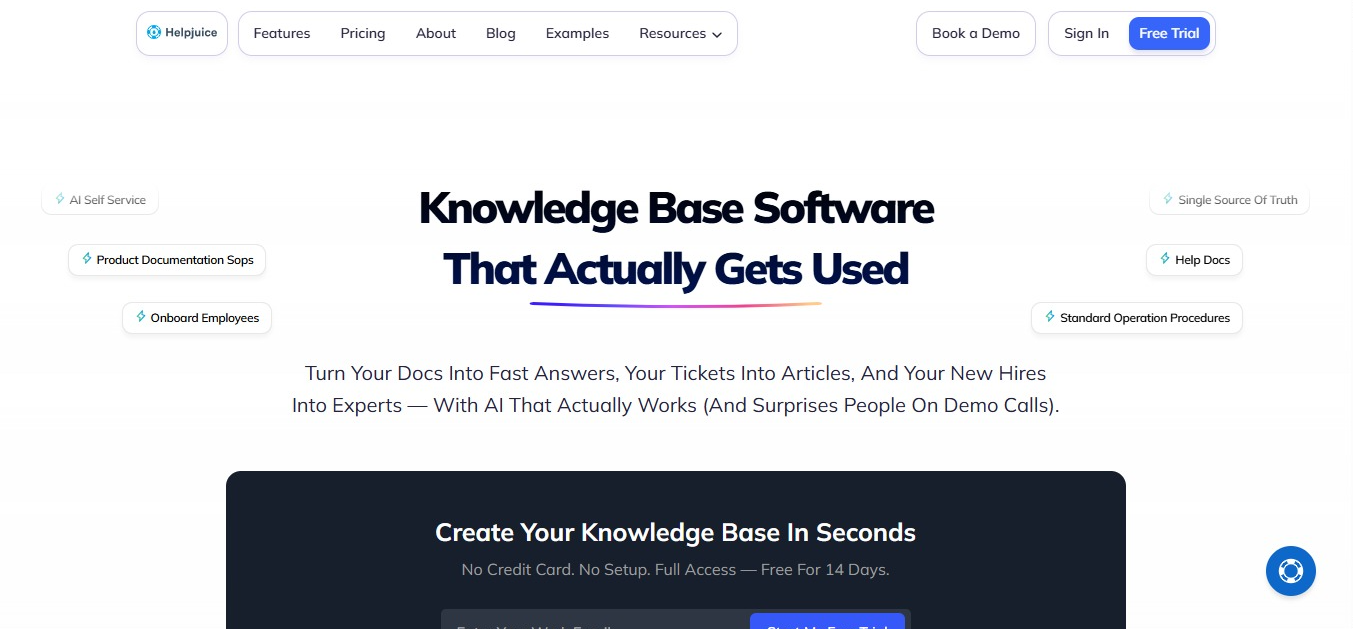 Helpjuice homepage