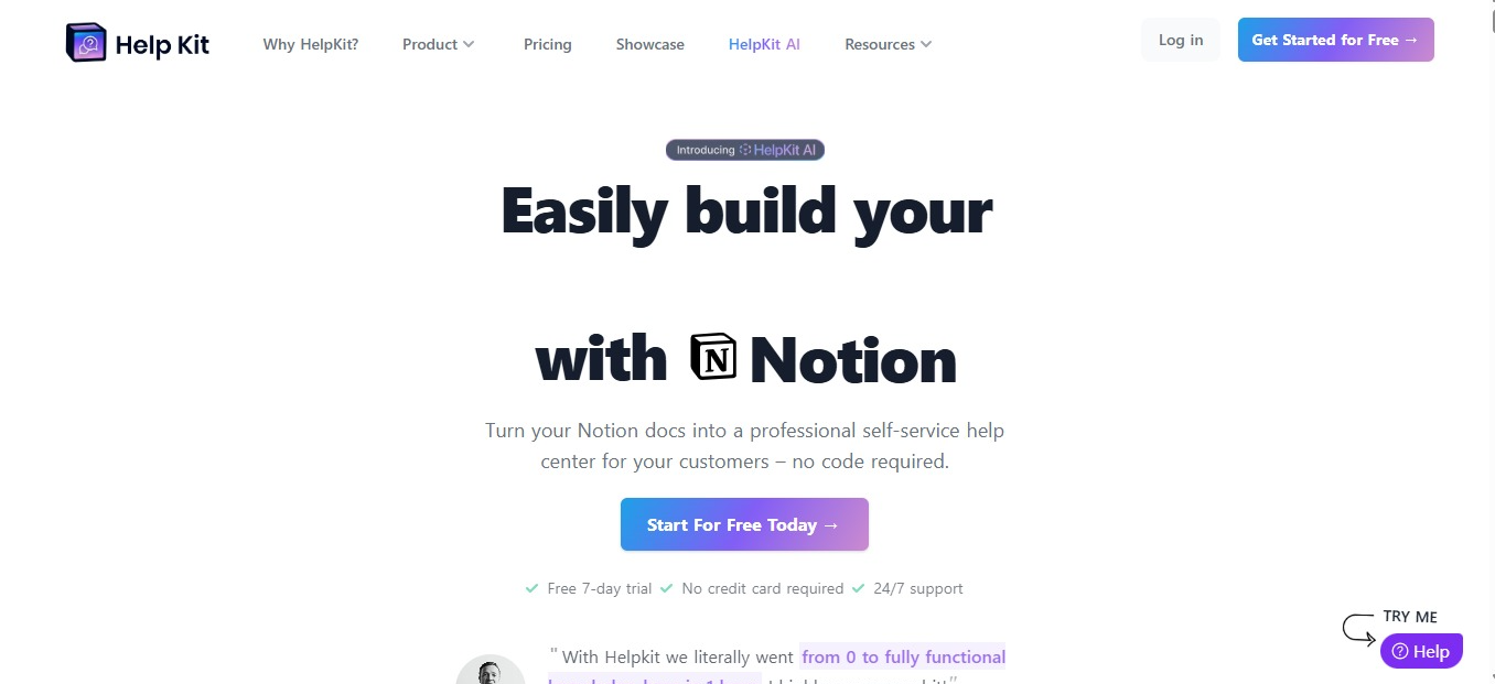 Helpkit Homepage